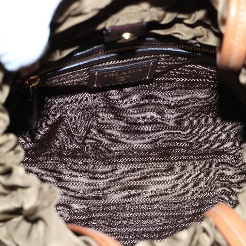 PRADA Shoulder Bag Nylon Khaki Auth bs10307 - Picture 10 of 16